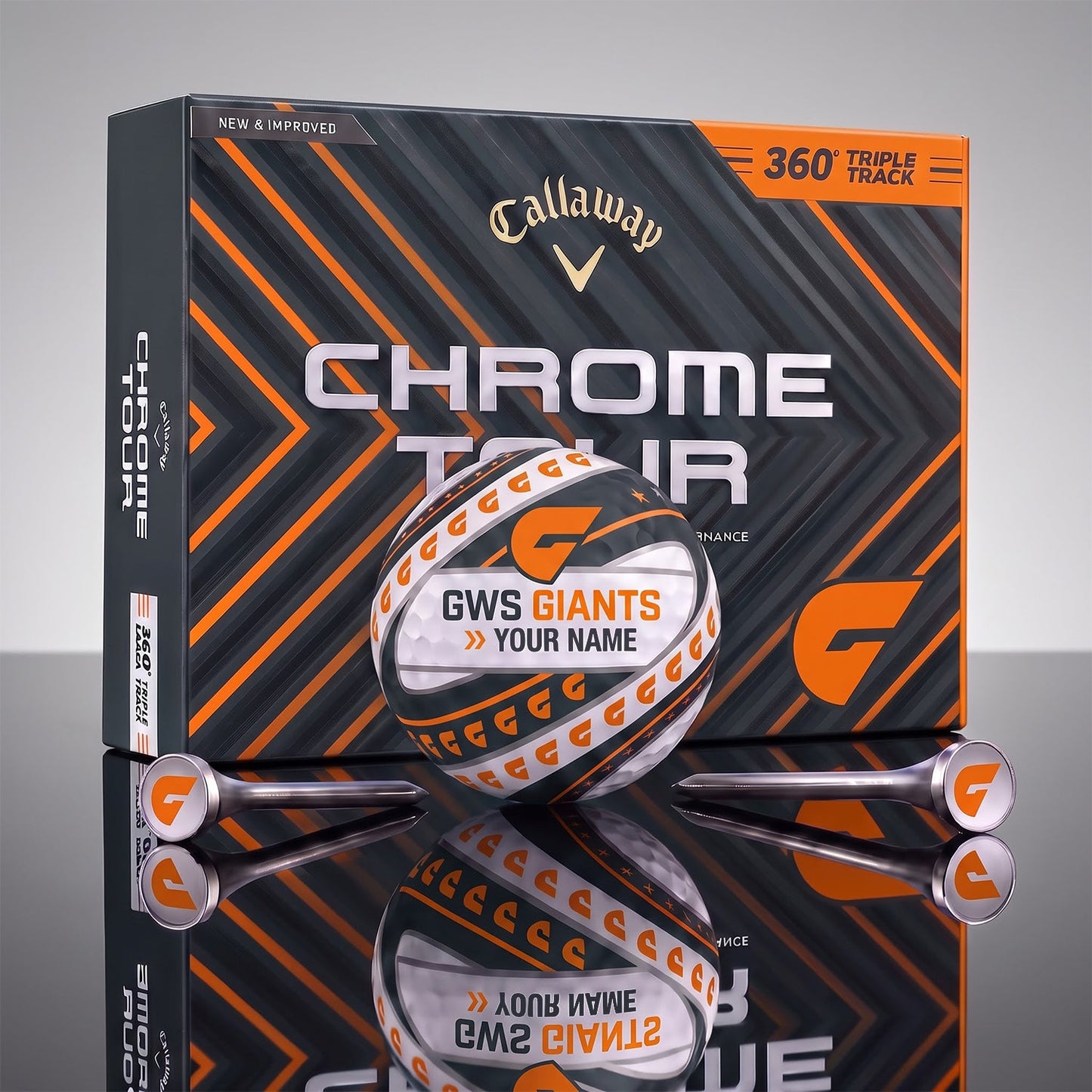 PREMIUM AFL X GWS DELUXE CUSTOME GOLF BALL V3 TOURNAMENT EDITION