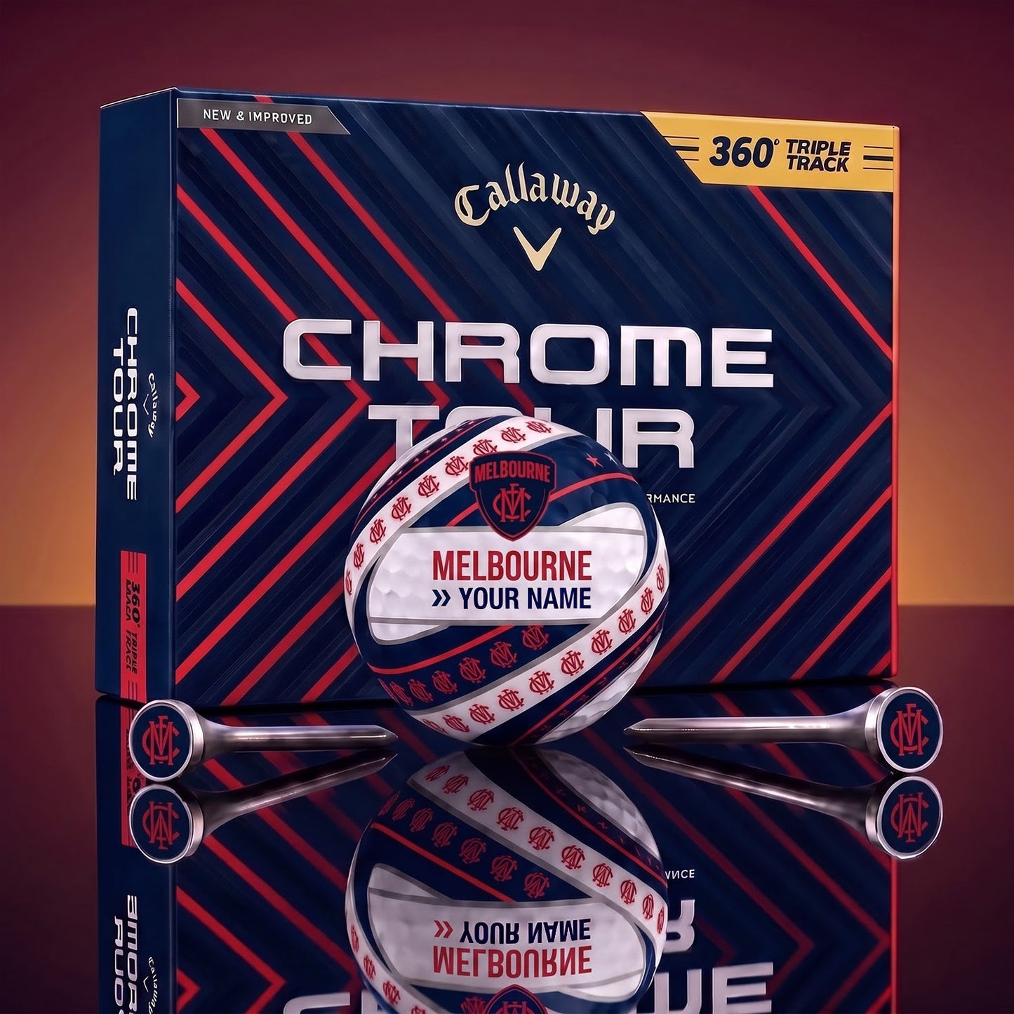 PREMIUM AFL X MEL DELUXE CUSTOME GOLF BALL V3 TOURNAMENT EDITION