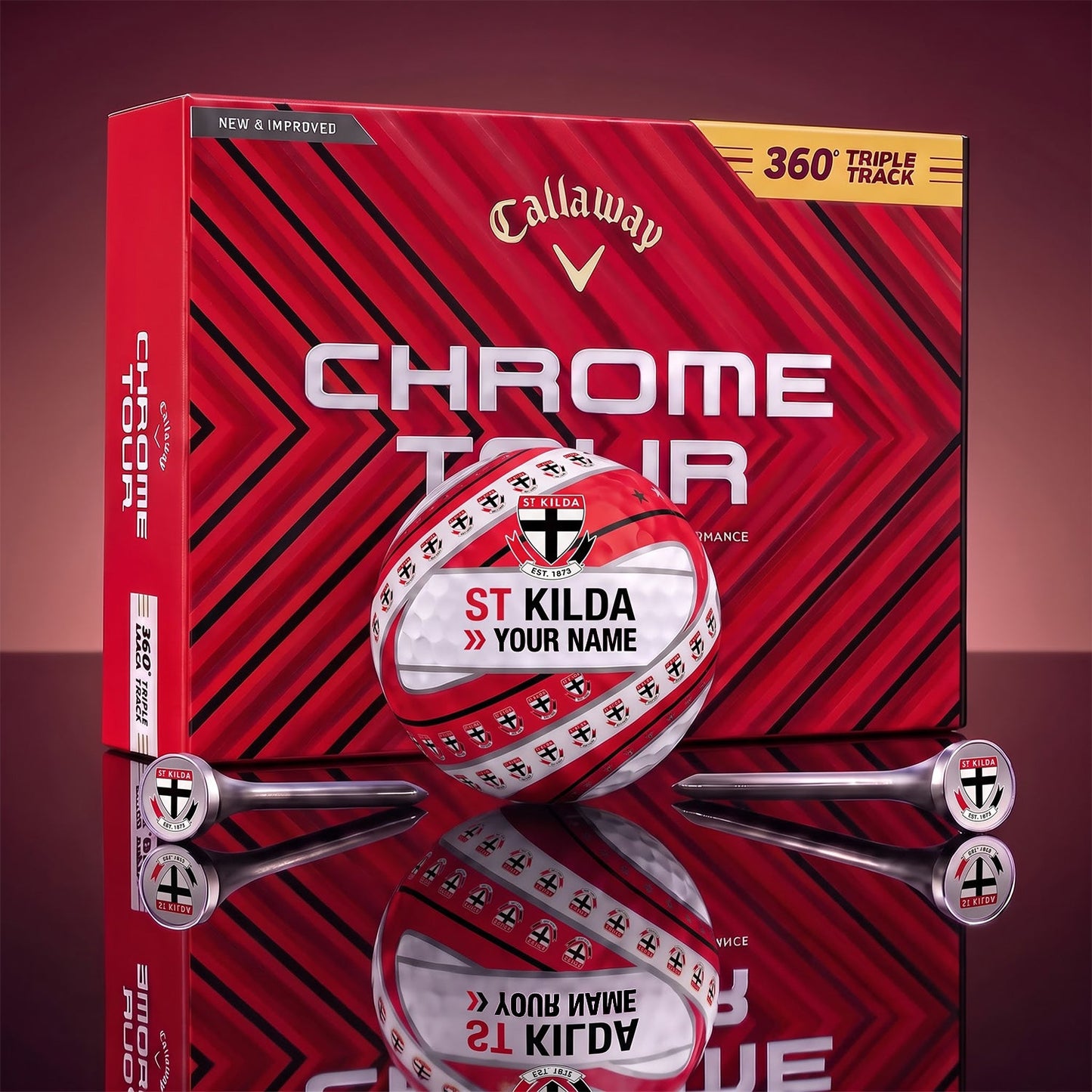 PREMIUM AFL X STK DELUXE CUSTOME GOLF BALL V3 TOURNAMENT EDITION