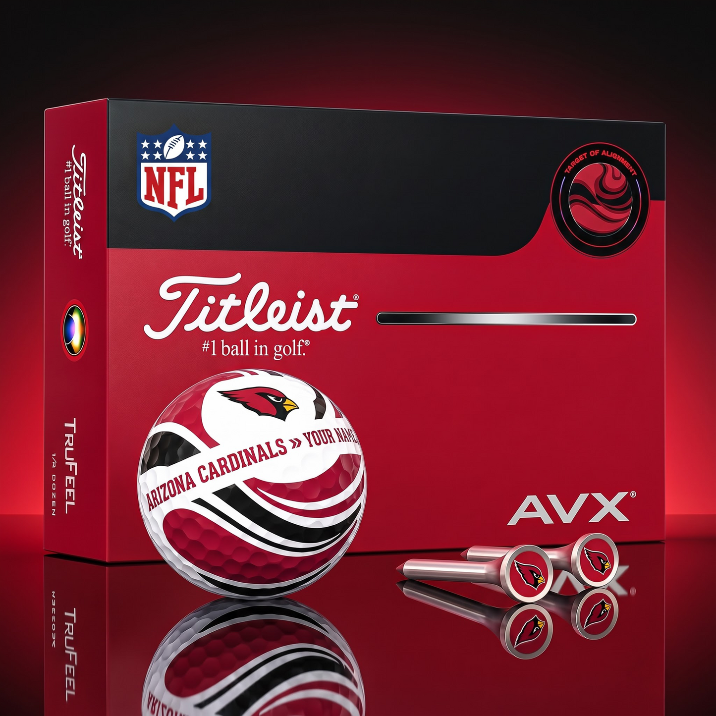 PREMIUM NFL X AC EXCLUSIVE TOURNAMENT PERSONALIZED GOLF BALL V6 COLLECTION
