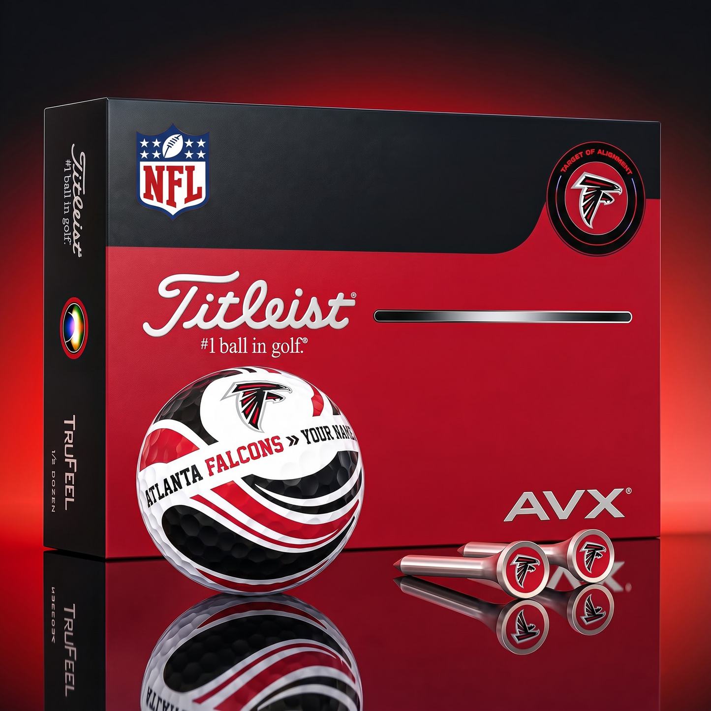 PREMIUM NFL X AF EXCLUSIVE TOURNAMENT PERSONALIZED GOLF BALL V6 COLLECTION