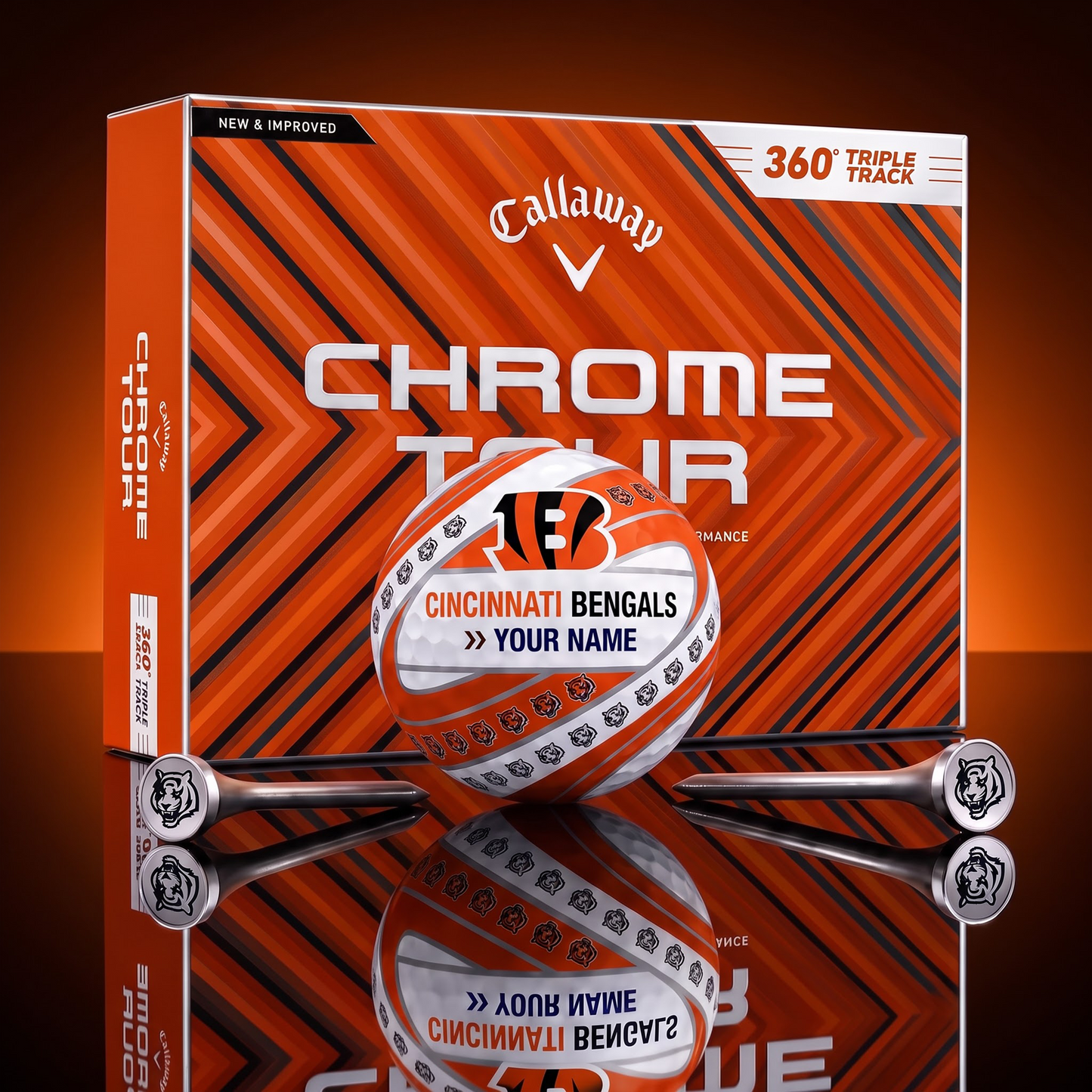 PREMIUM NFL X CIN DELUXE CUSTOME GOLF BALL TOURNAMENT EDITION