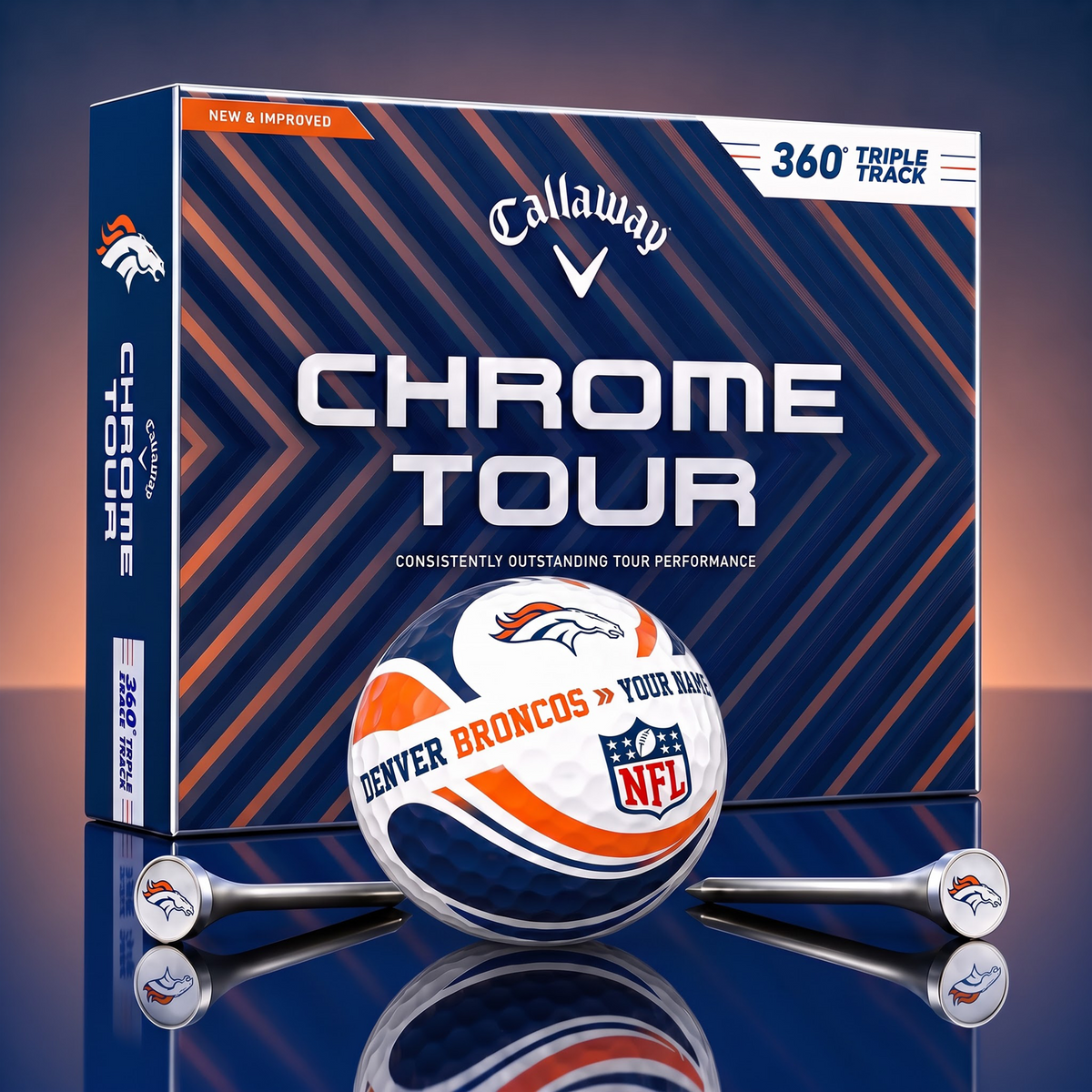 PREMIUM NFL X DB EXCLUSIVE TOURNAMENT PERSONALIZED GOLF BALL V30 COLLECTION