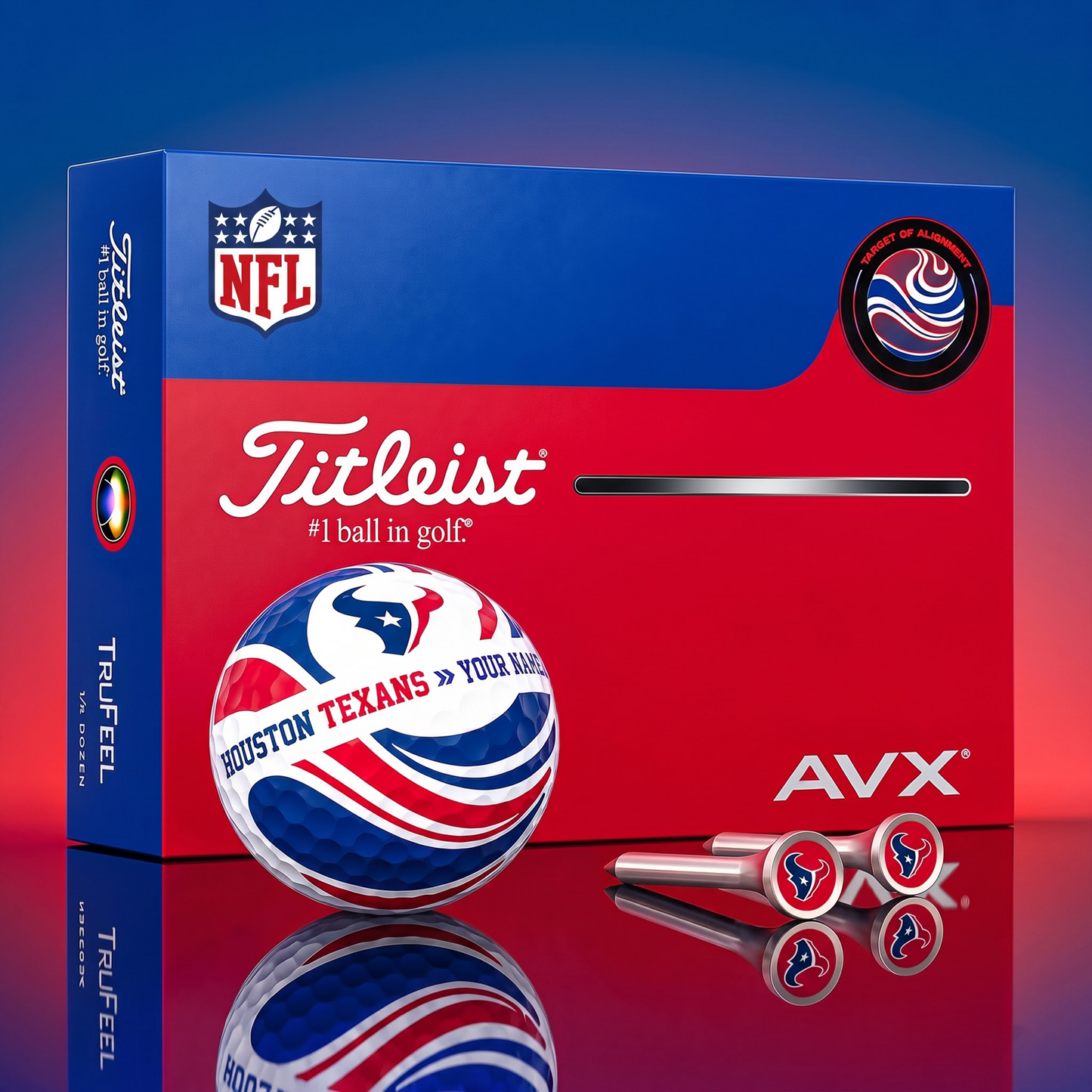 PREMIUM NFL X HT EXCLUSIVE TOURNAMENT PERSONALIZED GOLF BALL V6 COLLECTION