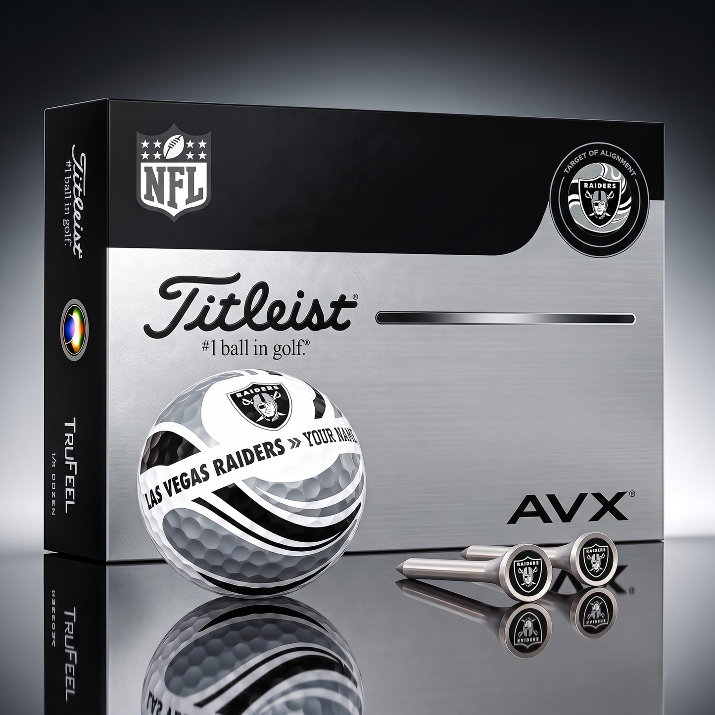 PREMIUM NFL X LVR EXCLUSIVE TOURNAMENT PERSONALIZED GOLF BALL V6 COLLECTION
