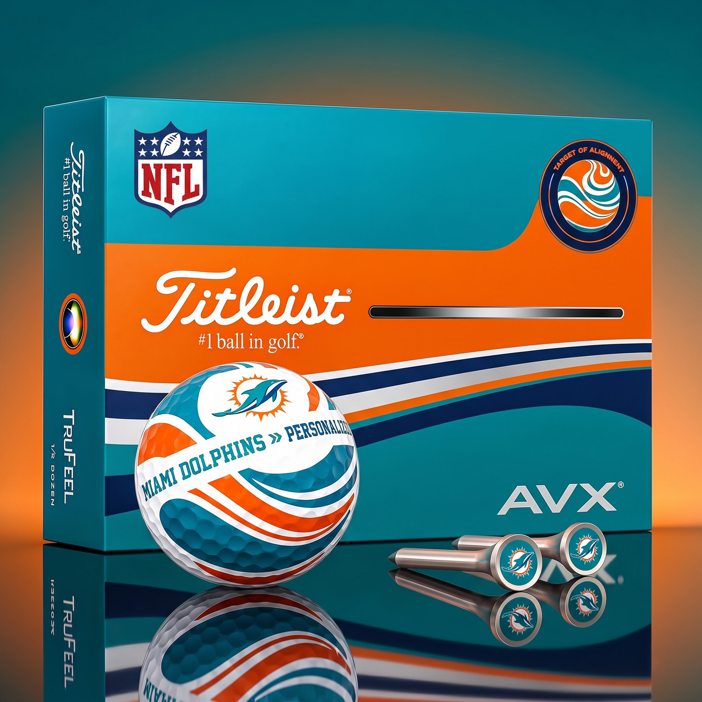 PREMIUM NFL X MD EXCLUSIVE TOURNAMENT PERSONALIZED GOLF BALL V6 COLLECTION