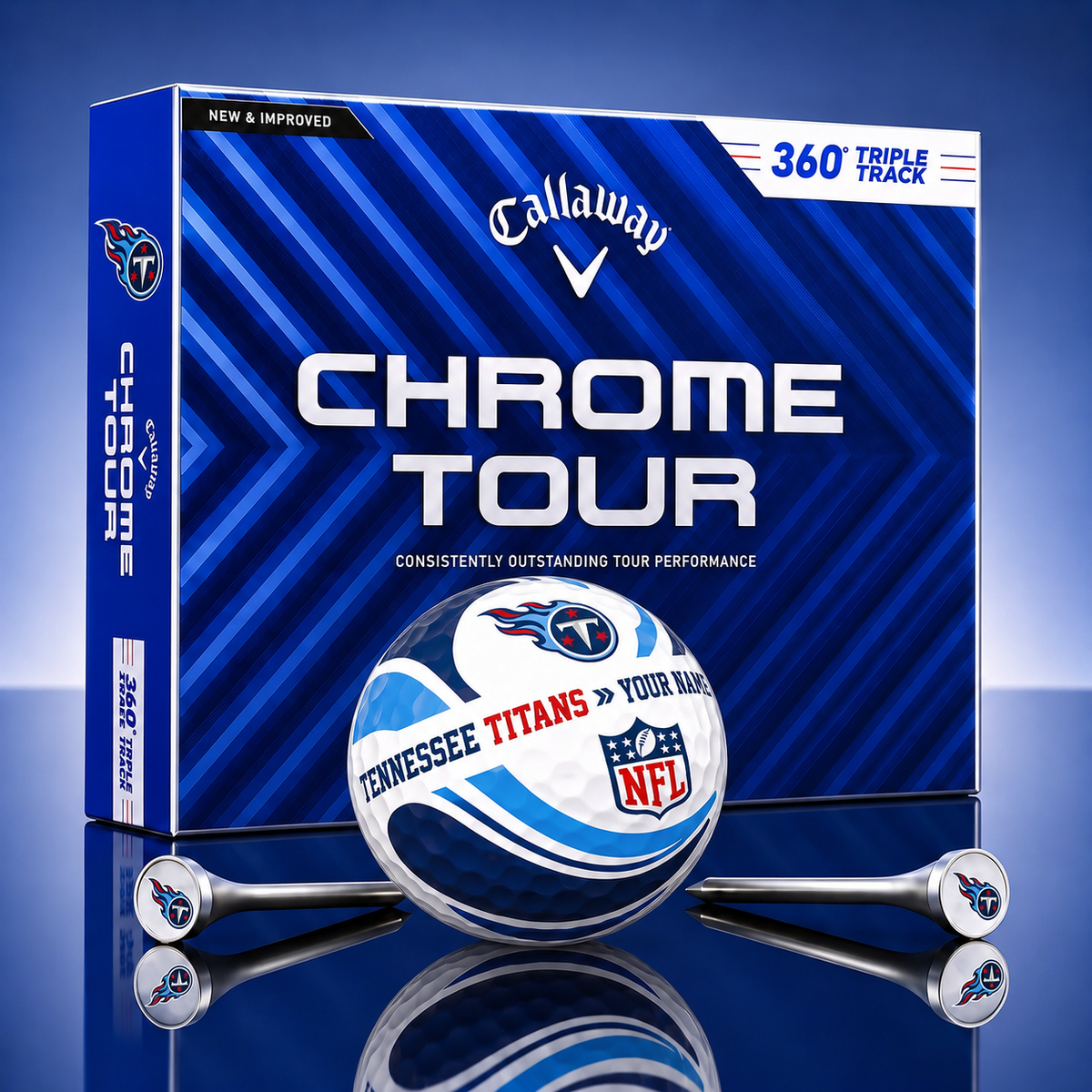 PREMIUM NFL X TT EXCLUSIVE TOURNAMENT PERSONALIZED GOLF BALL V30 COLLECTION