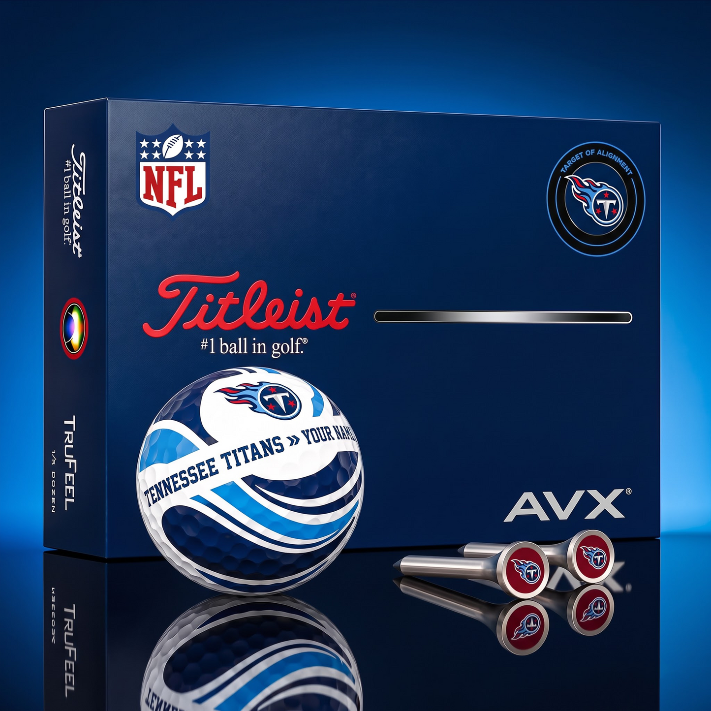PREMIUM NFL X TT EXCLUSIVE TOURNAMENT PERSONALIZED GOLF BALL V6 COLLECTION