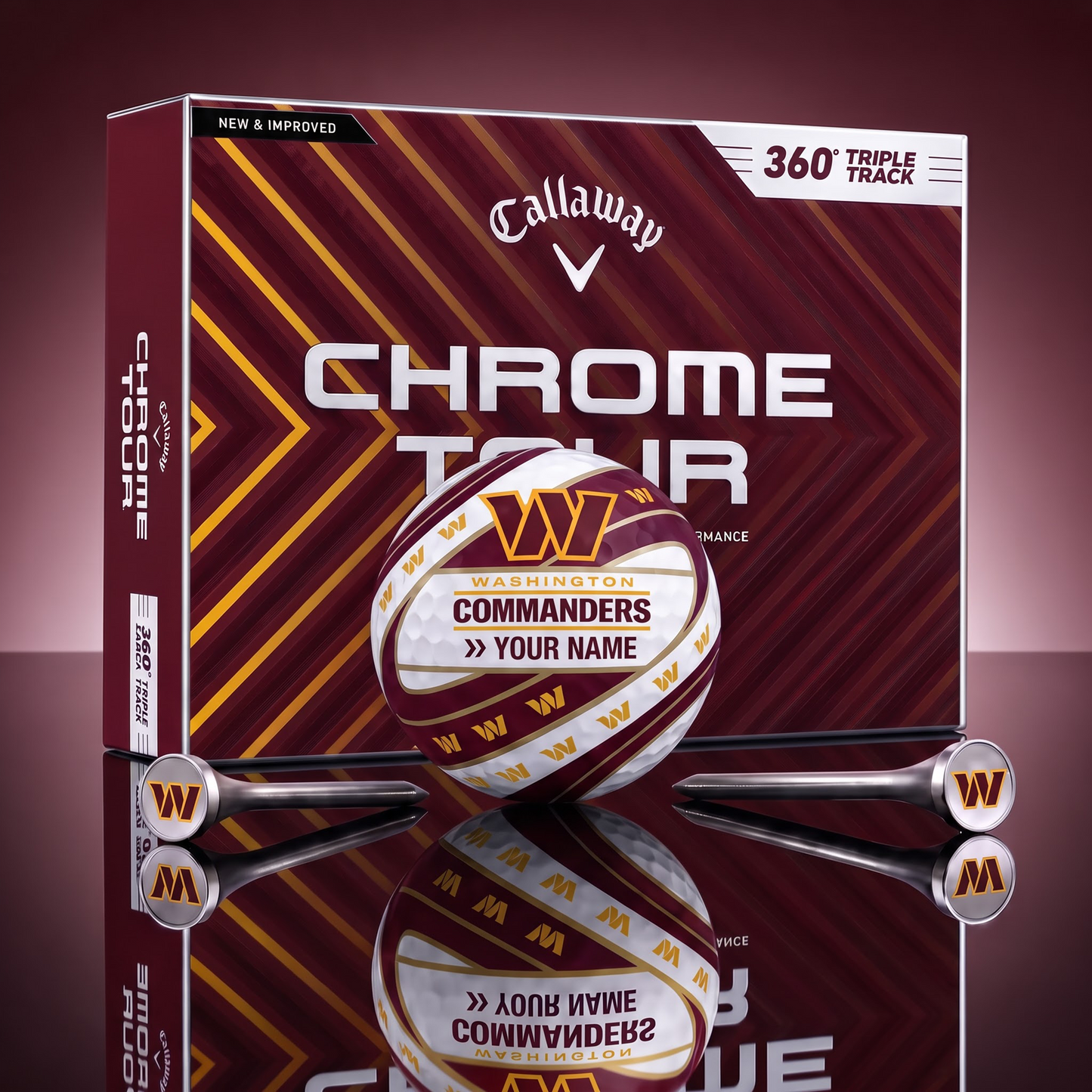 PREMIUM NFL X WC DELUXE CUSTOME GOLF BALL TOURNAMENT EDITION