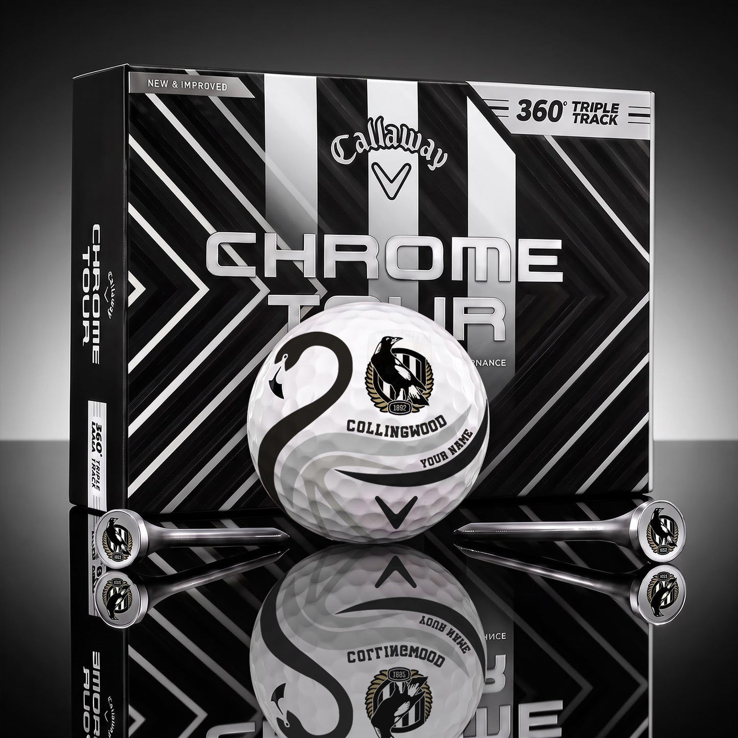 SIGNATURE AFL X COL LUXURY FLAMINGO PERSONALIZED GOLF BALL TOURNAMENT LIMITED EDITION