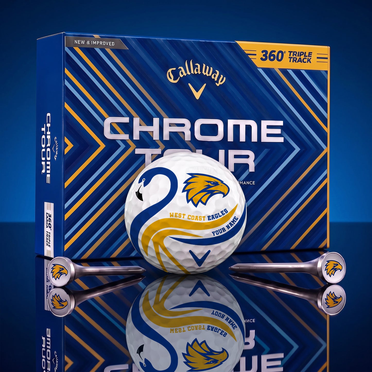 SIGNATURE AFL X WCE LUXURY FLAMINGO PERSONALIZED GOLF BALL TOURNAMENT LIMITED EDITION