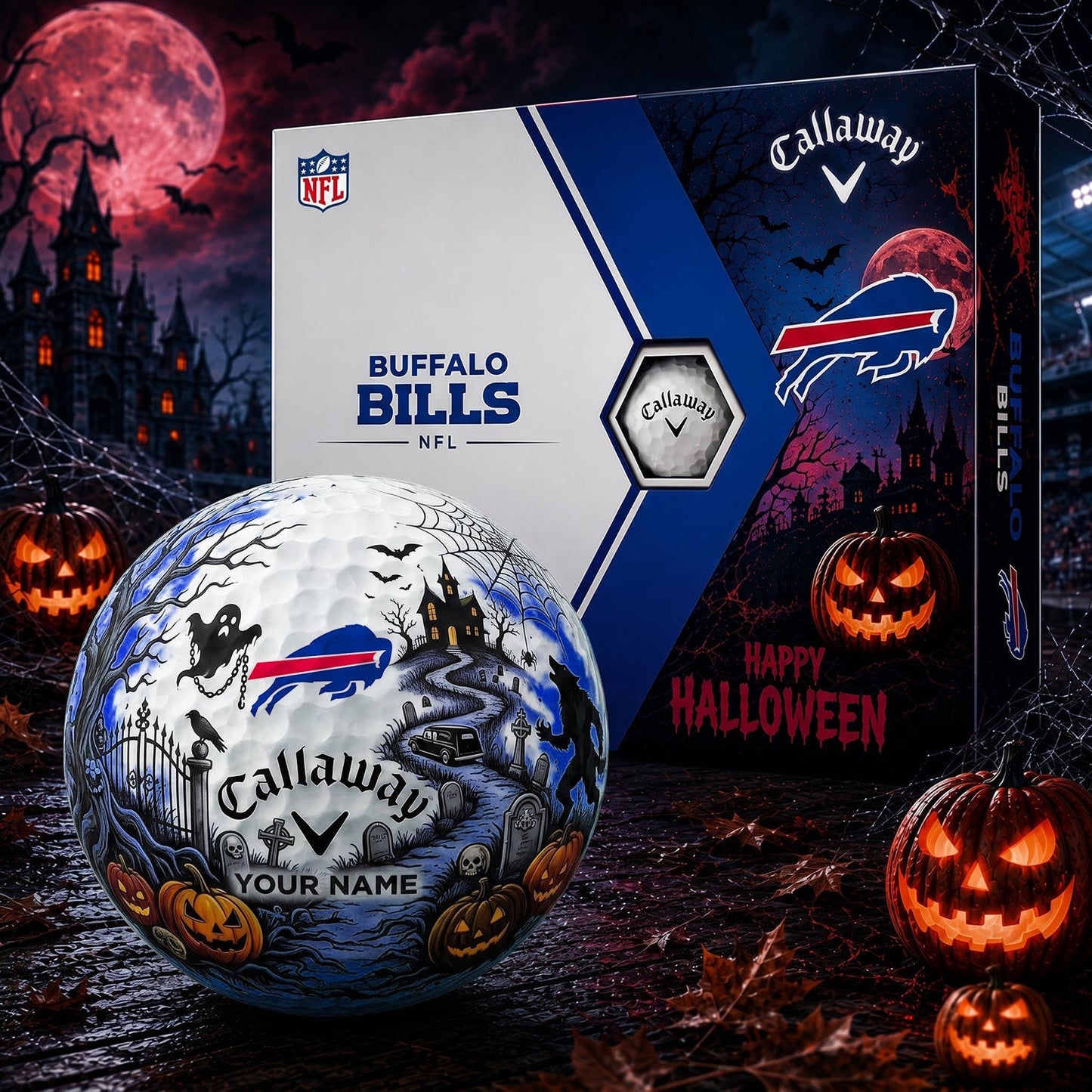 SIGNATURE NFL X BUF PERSONALIZED HALLOWEEN HAUNTED GOLF BALL – LIMITED EDITION