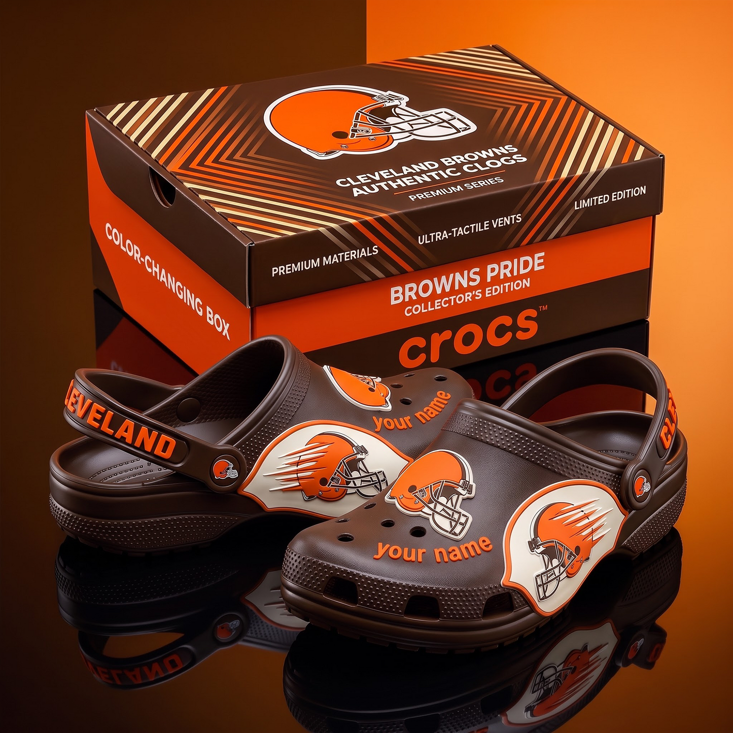 SIGNATURE NFL X CLE EXCLUSIVE PERSONALIZED CROCS CLASSIC CLOG LIMITED EDITION