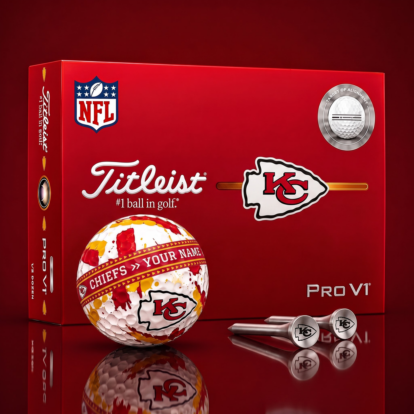SIGNATURE NFL X KCC DELUXE PERSONALIZED GOLF BALL LIMITED EDITION