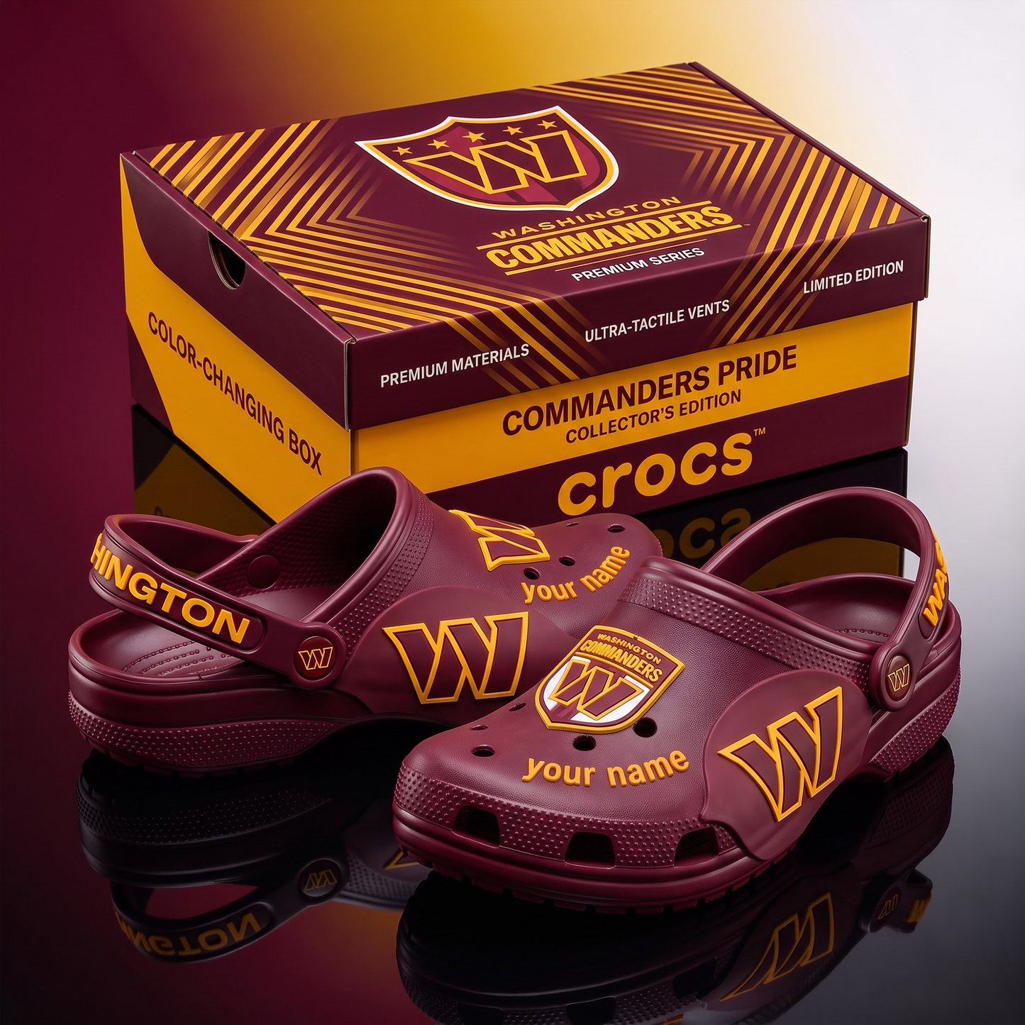 SIGNATURE NFL X WC EXCLUSIVE PERSONALIZED CROCS CLASSIC CLOG LIMITED EDITION