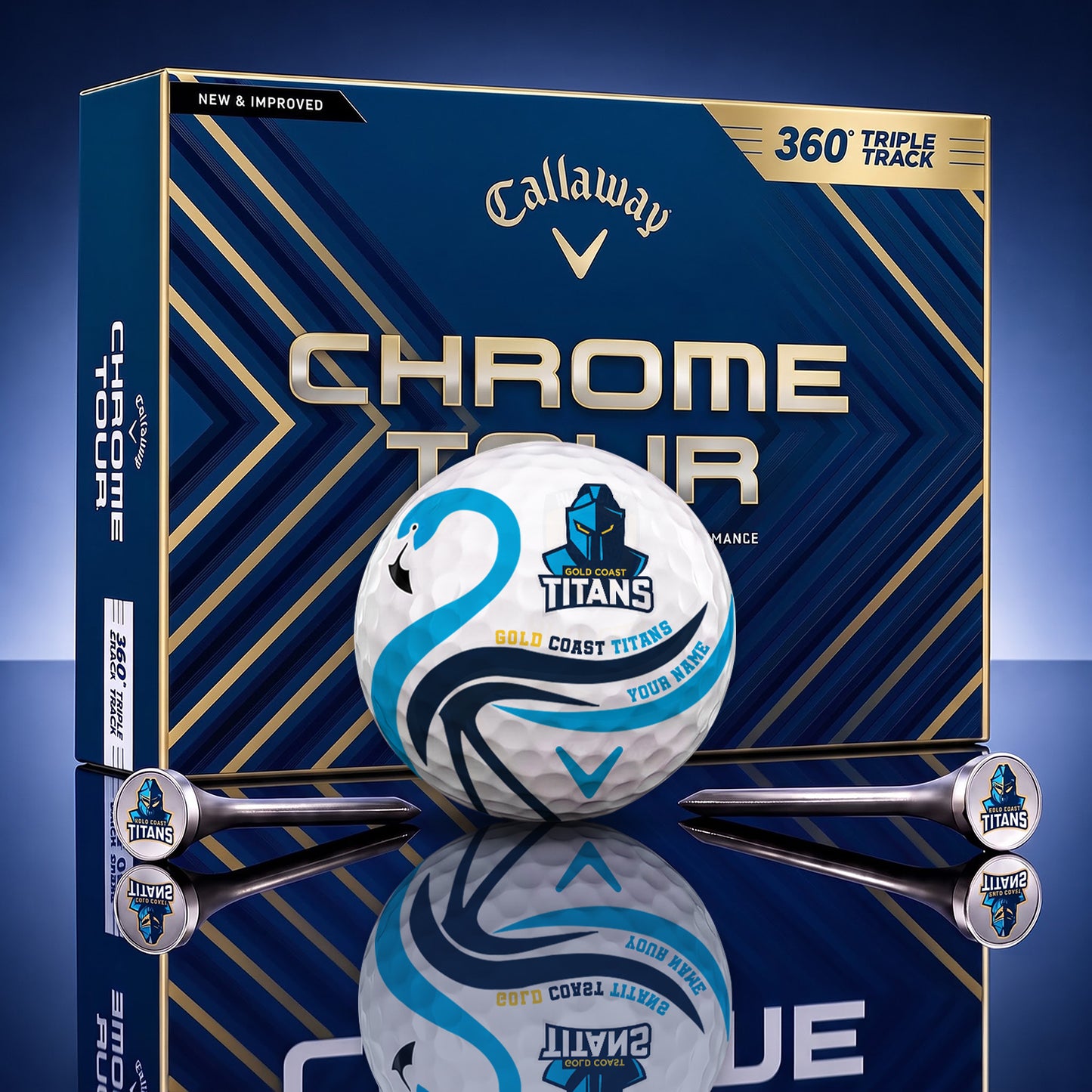 SIGNATURE NRL X GCT LUXURY FLAMINGO PERSONALIZED GOLF BALL TOURNAMENT LIMITED EDITION