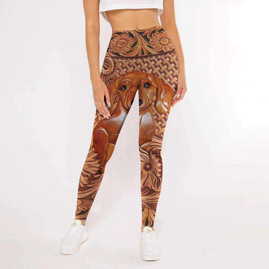 Dachshund Leggings | Yoga Pants For Women | Spanx Leggings | Leggings For Women