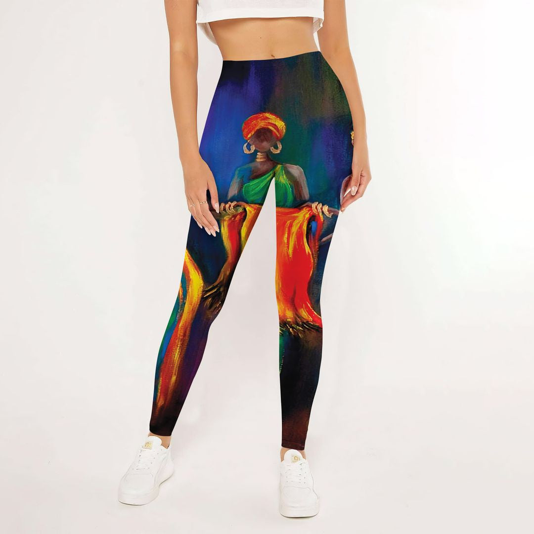 African American Artist African Art Leggings | Yoga Pants For Women | Spanx Leggings | Leggings For Women