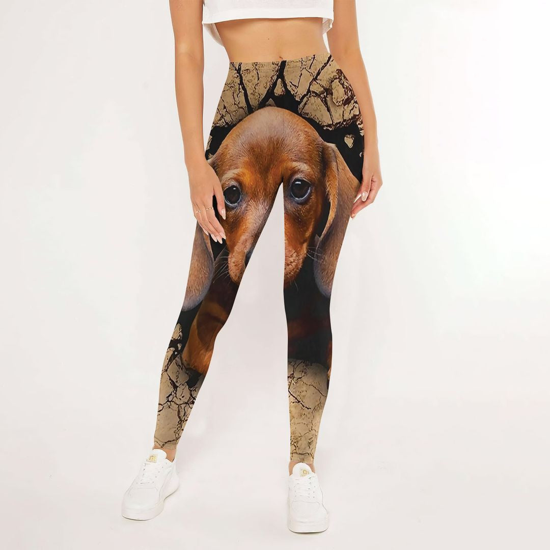 Dachshund Break Leggings | Yoga Pants For Women | Spanx Leggings | Leggings For Women