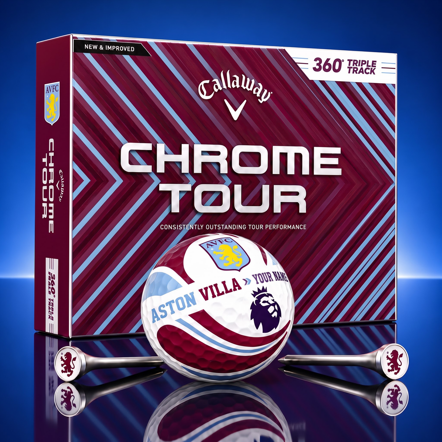 PREMIUM EPL X AV EXCLUSIVE  TOURNAMENT  PERSONALIZED GOLF BALL V30 COLLECTION
