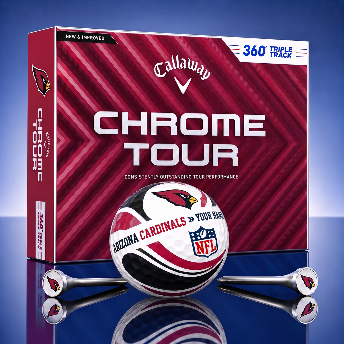 PREMIUM NFL X AC EXCLUSIVE  TOURNAMENT  PERSONALIZED GOLF BALL V30 COLLECTION