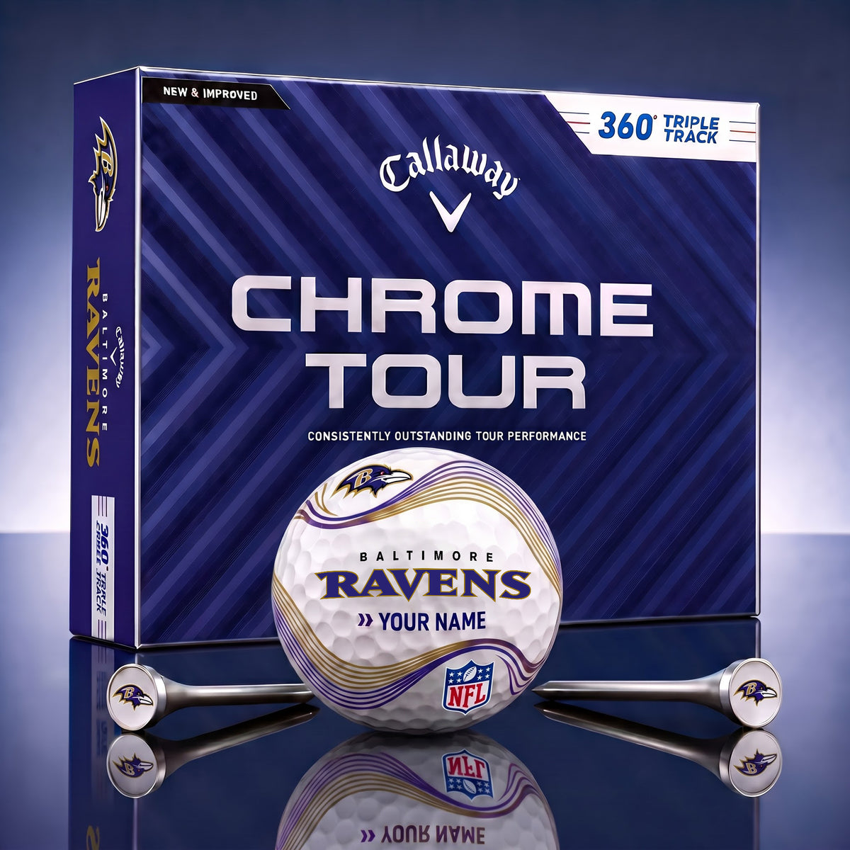 PREMIUM NFL X BAL DELUX PERSONALIZED GOLF BALL FOR TOURNAMENT V33 LIMITED EDITION