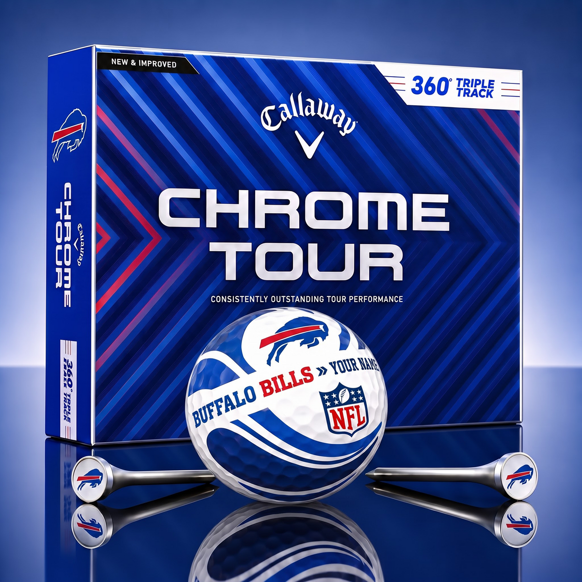 PREMIUM NFL X BB EXCLUSIVE  TOURNAMENT  PERSONALIZED GOLF BALL V30 COLLECTION