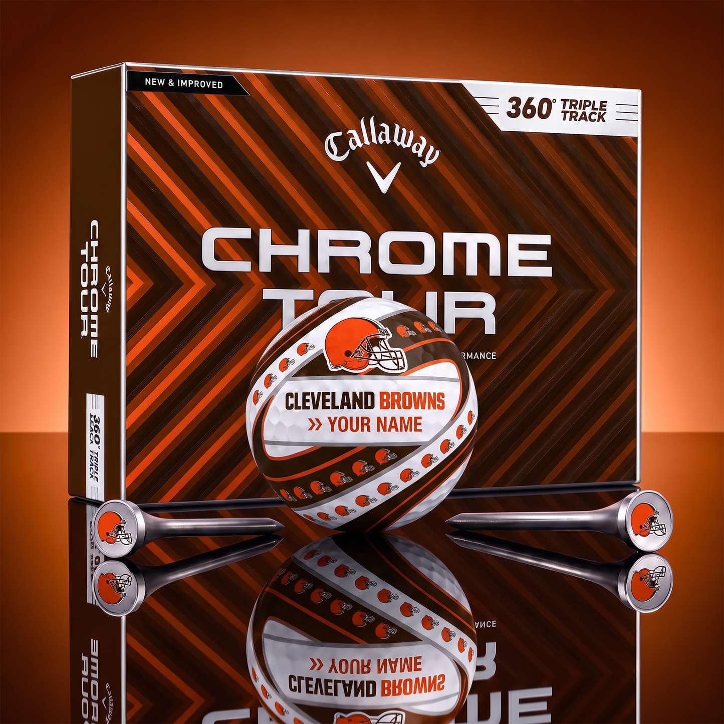 PREMIUM NFL X CLE DELUXE CUSTOME GOLF BALL TOURNAMENT EDITION