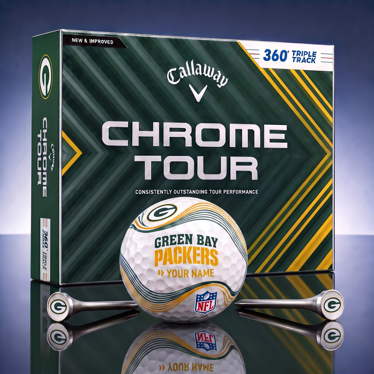 PREMIUM NFL X GB DELUX PERSONALIZED GOLF BALL FOR TOURNAMENT V33 LIMITED EDITION