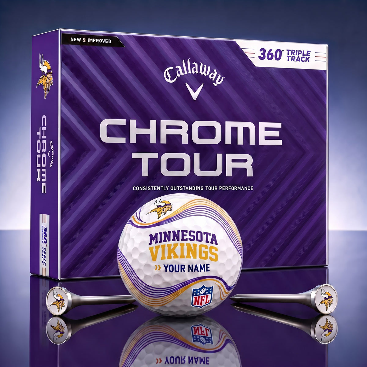 PREMIUM NFL X MIN DELUX PERSONALIZED GOLF BALL FOR TOURNAMENT V33 LIMITED EDITION