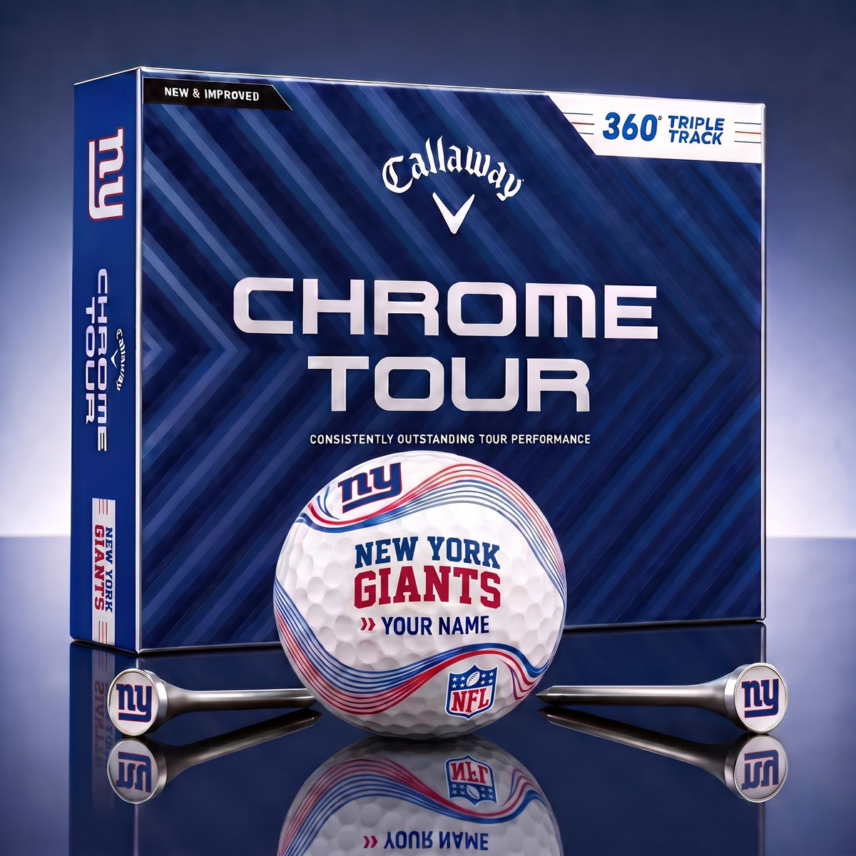 PREMIUM NFL X NYG DELUX PERSONALIZED GOLF BALL FOR TOURNAMENT V33 LIMITED EDITION