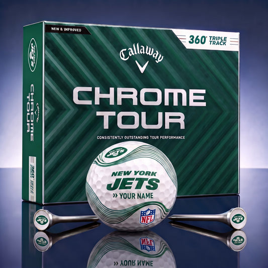 PREMIUM NFL X NYJ DELUX PERSONALIZED GOLF BALL FOR TOURNAMENT V33 LIMITED EDITION