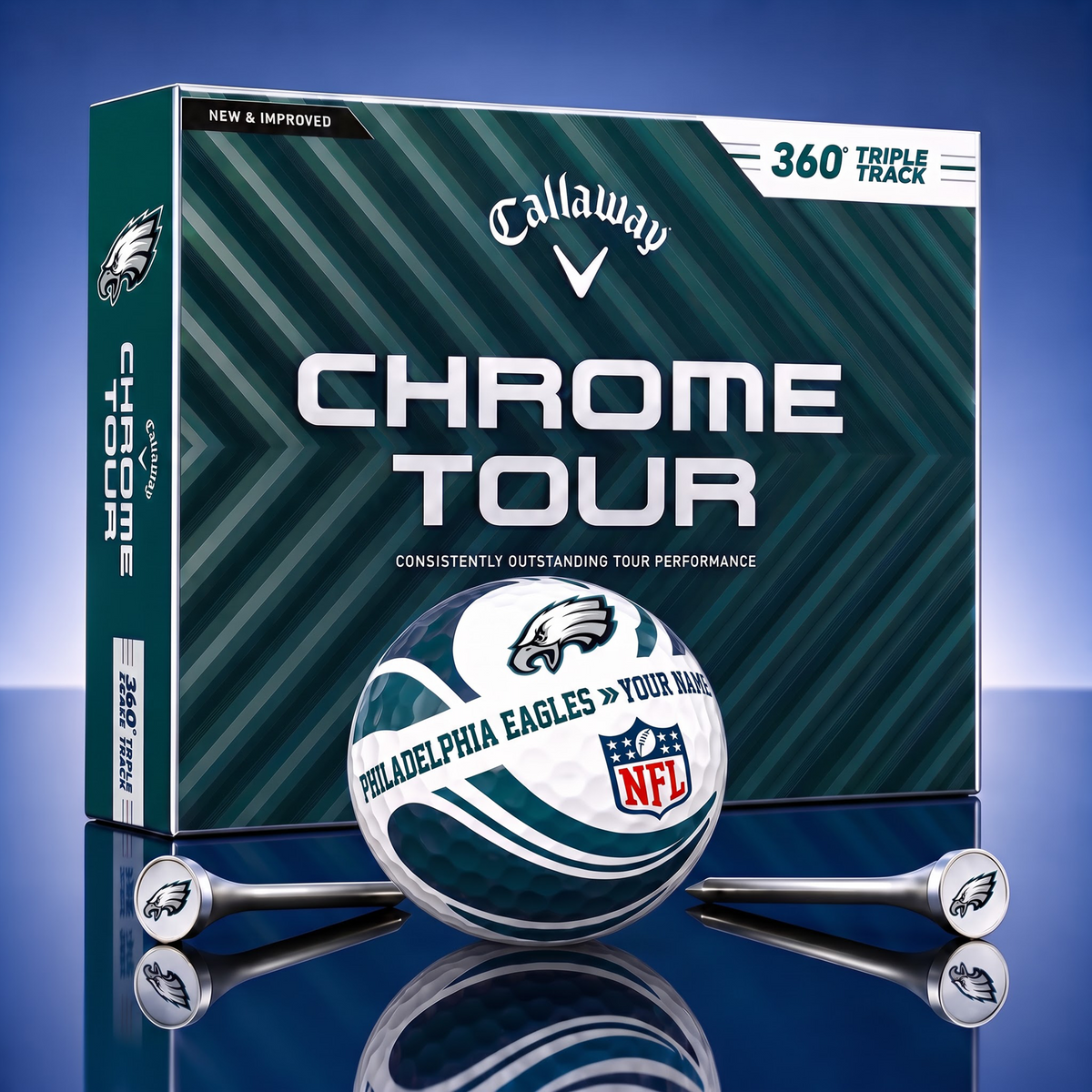 PREMIUM NFL X PE EXCLUSIVE  TOURNAMENT  PERSONALIZED GOLF BALL V30 COLLECTION