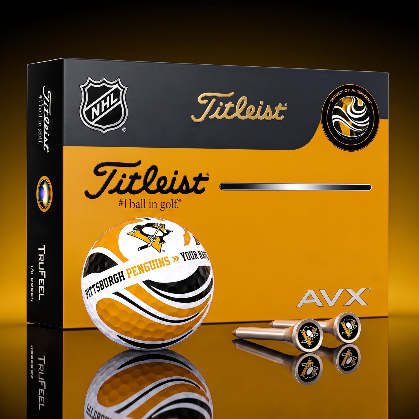PREMIUM NHL X PP EXCLUSIVE  TOURNAMENT  PERSONALIZED GOLF BALL V6 COLLECTION