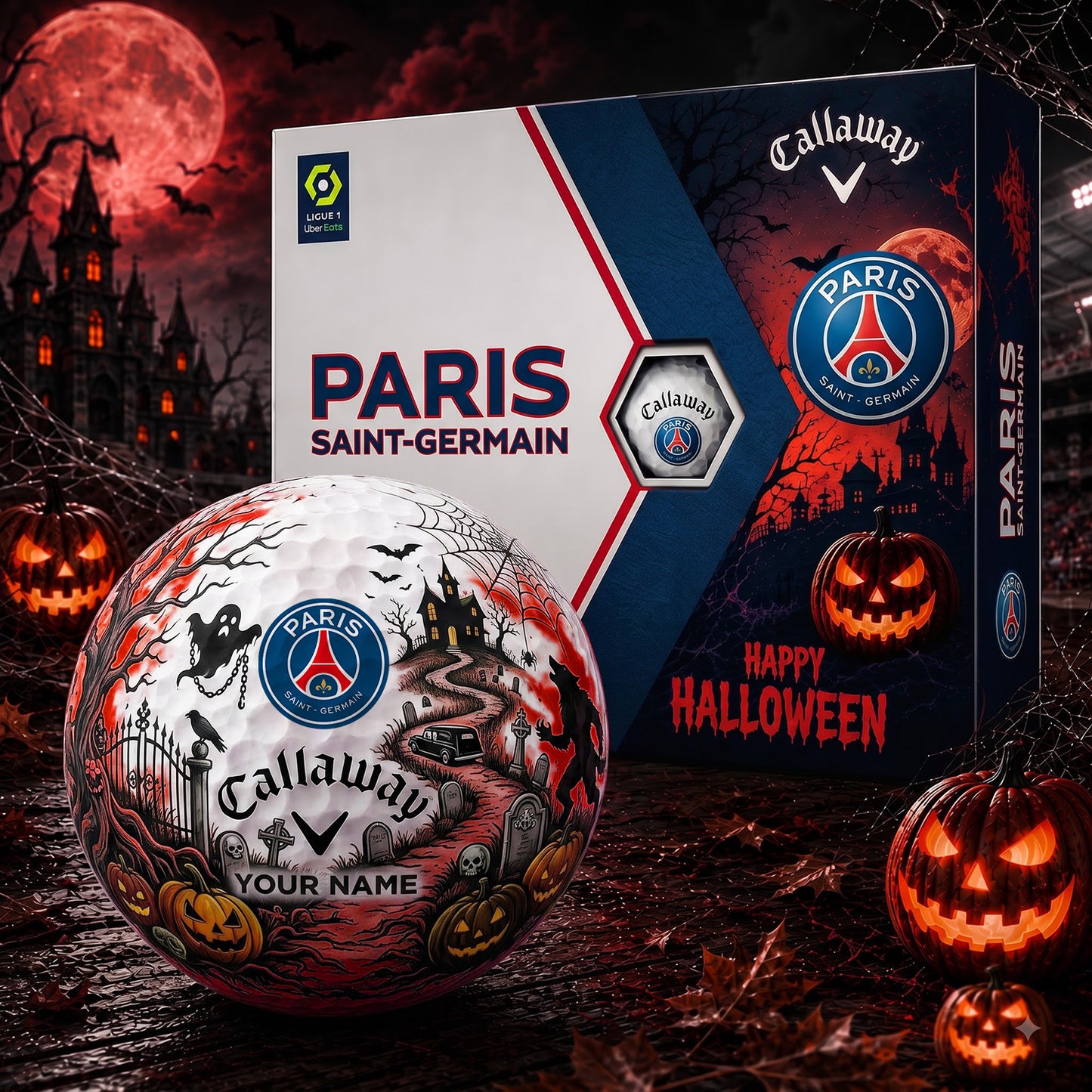 SIGANATURE PSG X PRIS EXCLUSIVE SPOOKY NIGHT PERSONALIZED GOLF BALL COLLECTION NDT NHM 310326