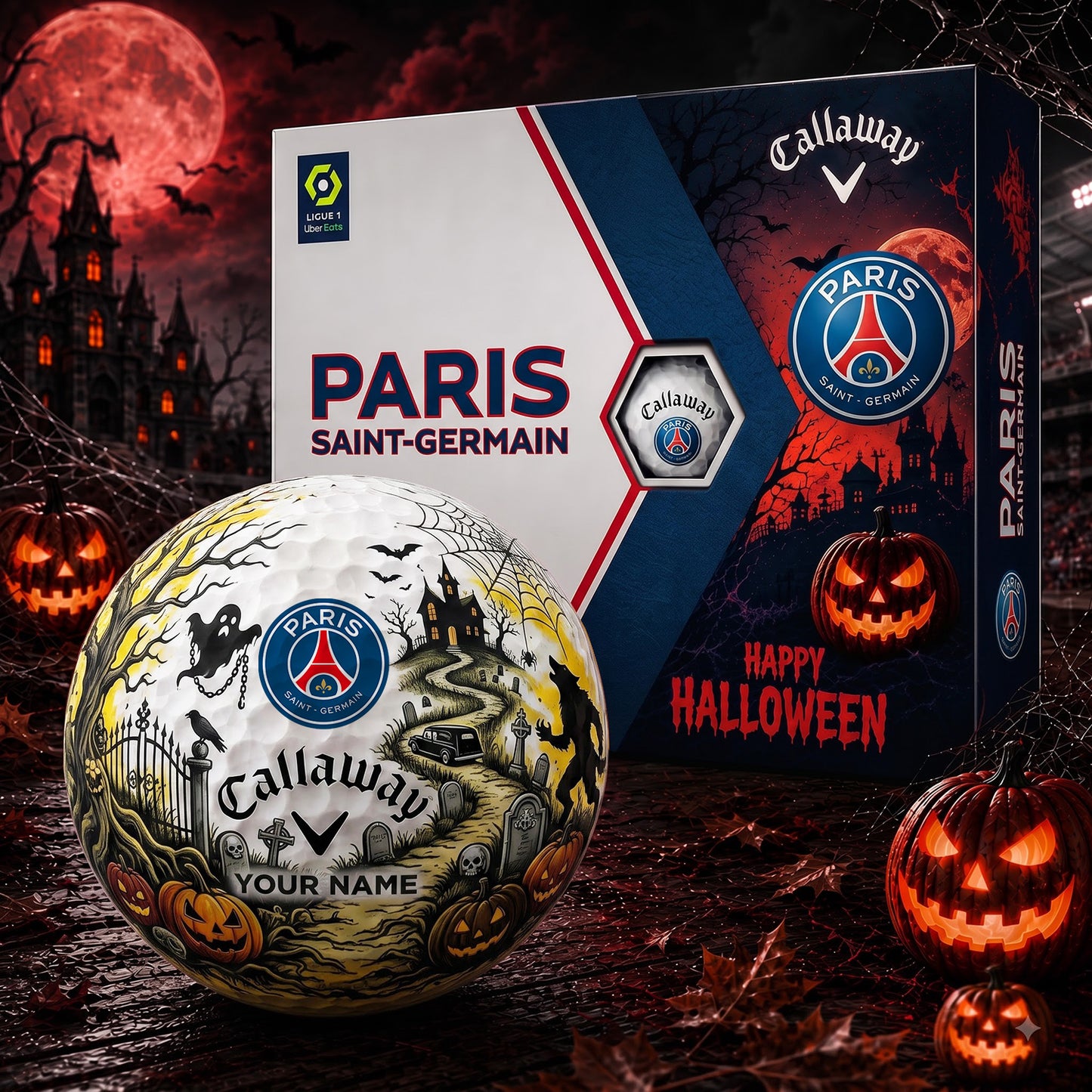 SIGANATURE PSG X PRIS EXCLUSIVE SPOOKY NIGHT PERSONALIZED GOLF BALL COLLECTION NDT NHM 310326