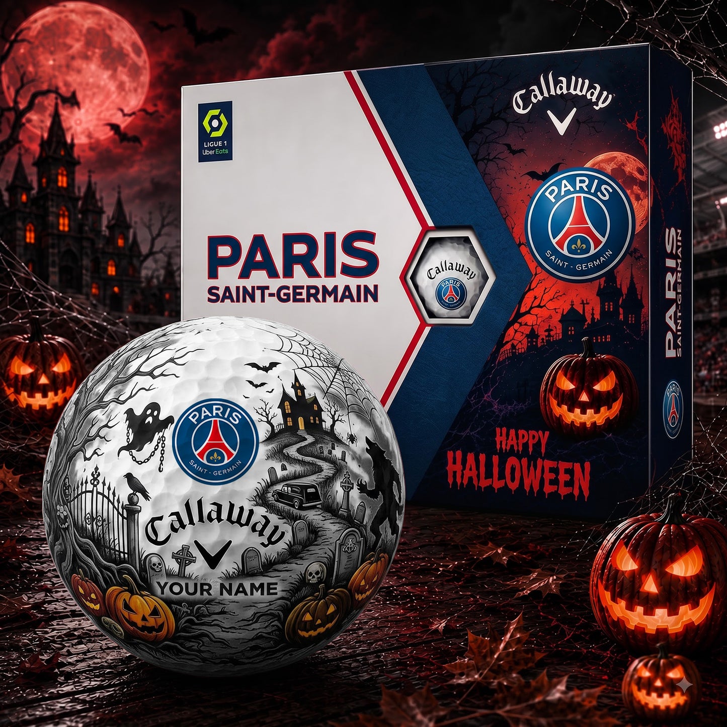 SIGANATURE PSG X PRIS EXCLUSIVE SPOOKY NIGHT PERSONALIZED GOLF BALL COLLECTION NDT NHM 310326