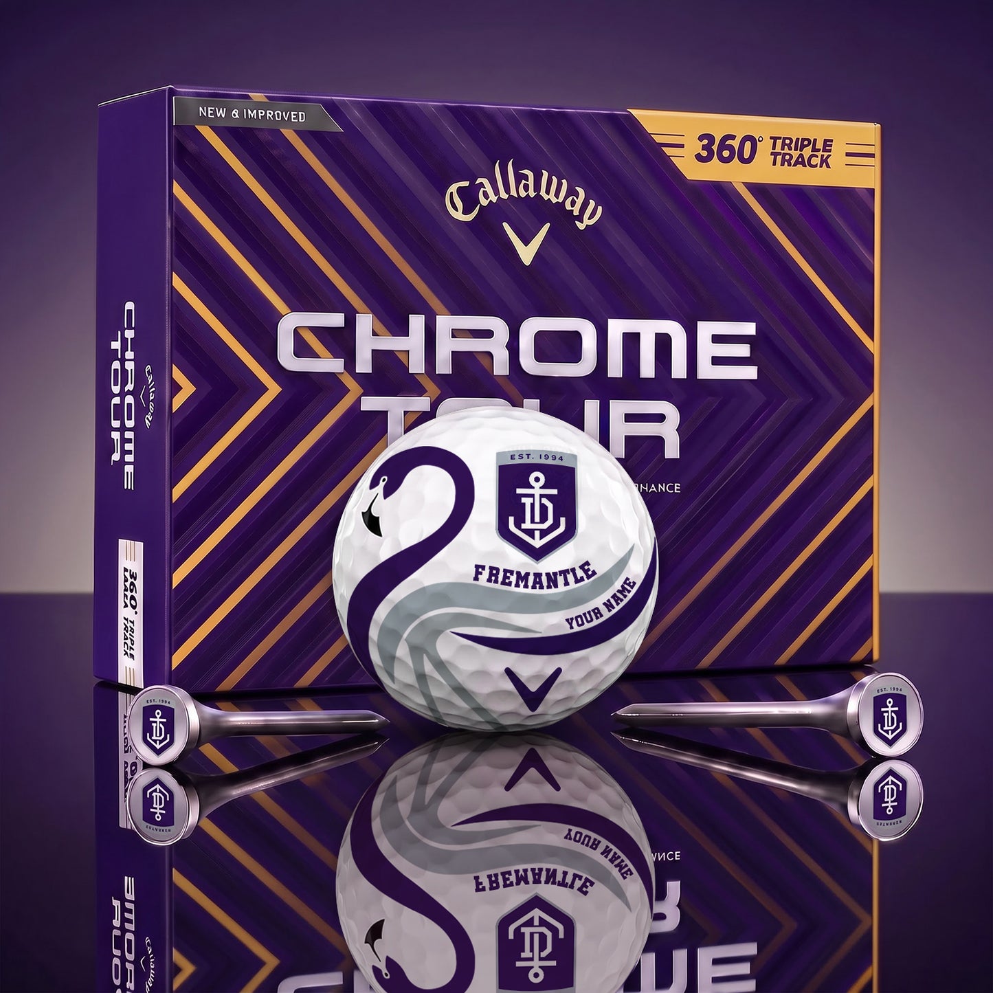 SIGNATURE AFL X FRE LUXURY FLAMINGO PERSONALIZED GOLF BALL TOURNAMENT LIMITED EDITION