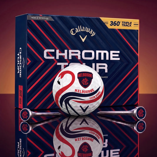 SIGNATURE AFL X MEL LUXURY FLAMINGO PERSONALIZED GOLF BALL TOURNAMENT LIMITED EDITION