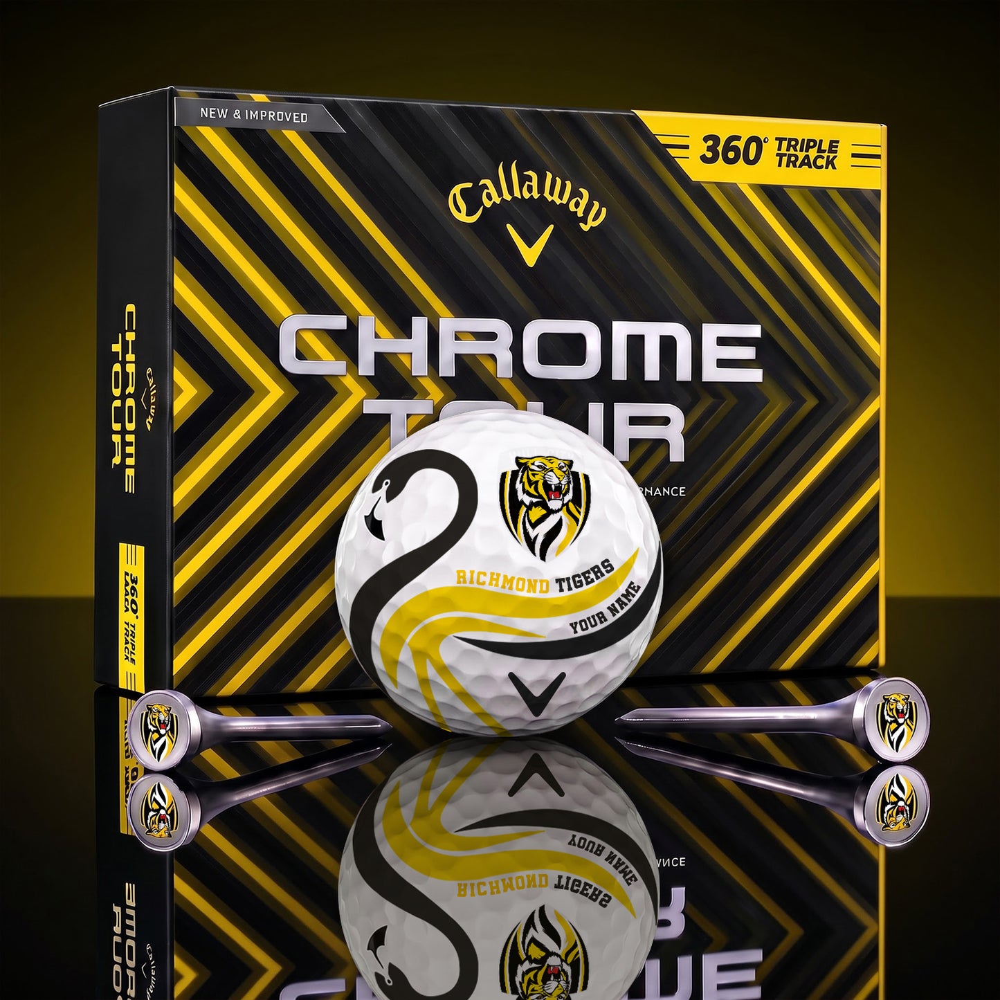 SIGNATURE AFL X RIC LUXURY FLAMINGO PERSONALIZED GOLF BALL TOURNAMENT LIMITED EDITION