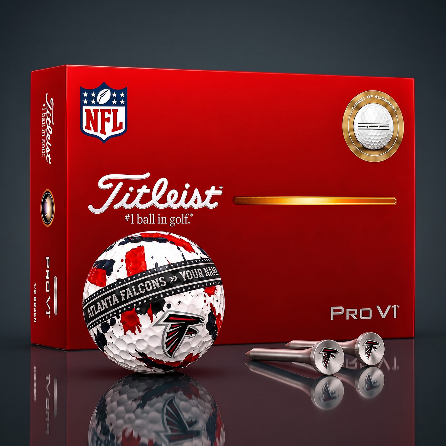 SIGNATURE NFL X AF DELUXE PERSONALIZED GOLF BALL  LIMITED EDITION