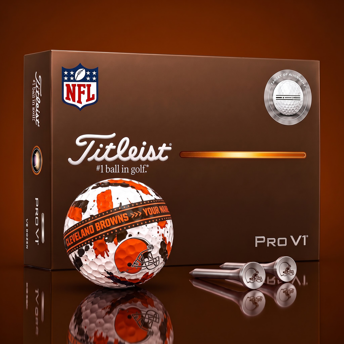 SIGNATURE NFL X CLE DELUXE PERSONALIZED GOLF BALL  LIMITED EDITION