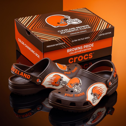 SIGNATURE NFL X CLE EXCLUSIVE PERSONALIZED CROCS CLASSIC CLOG LIMITED EDITION