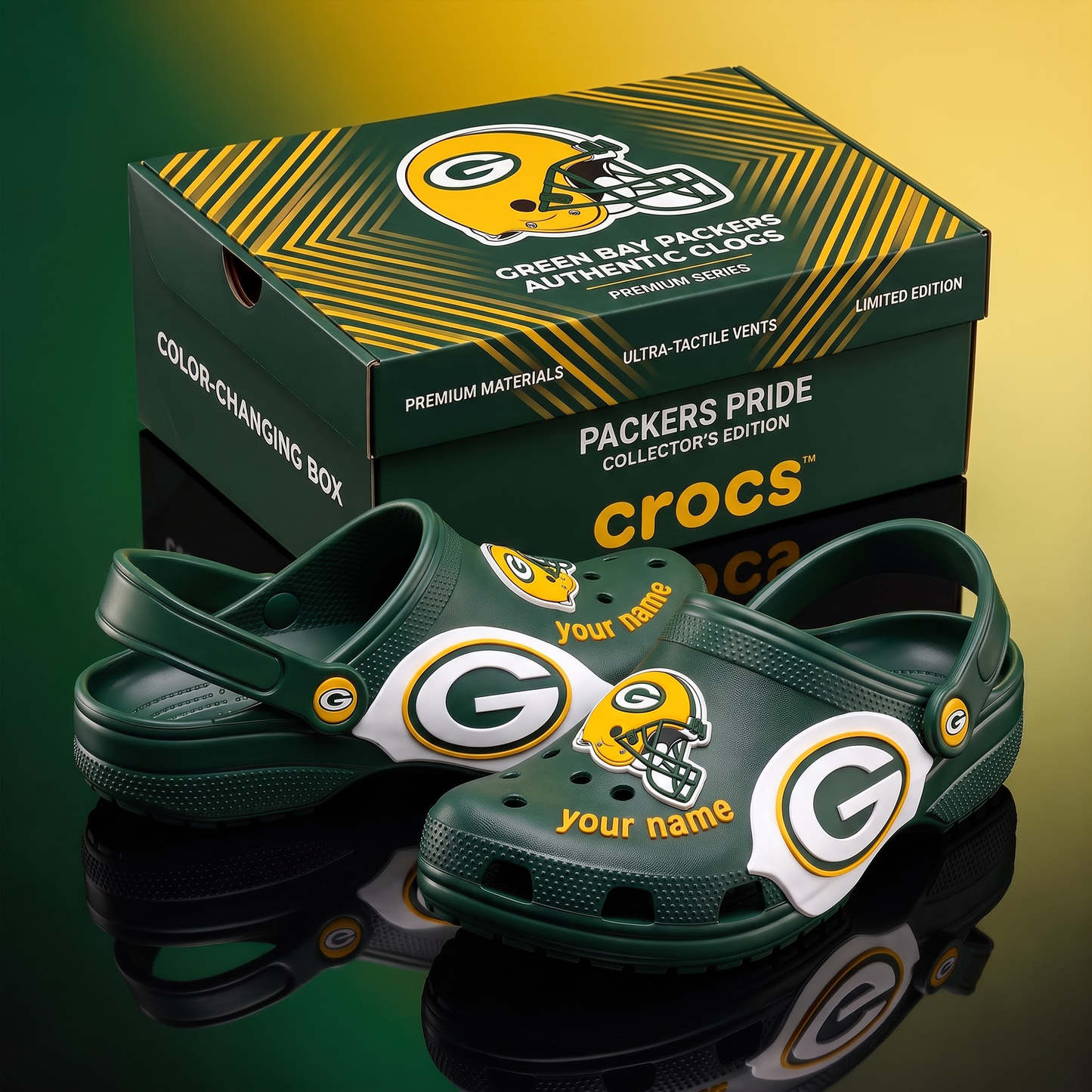 SIGNATURE NFL X GBP EXCLUSIVE PERSONALIZED CROCS CLASSIC CLOG LIMITED EDITION