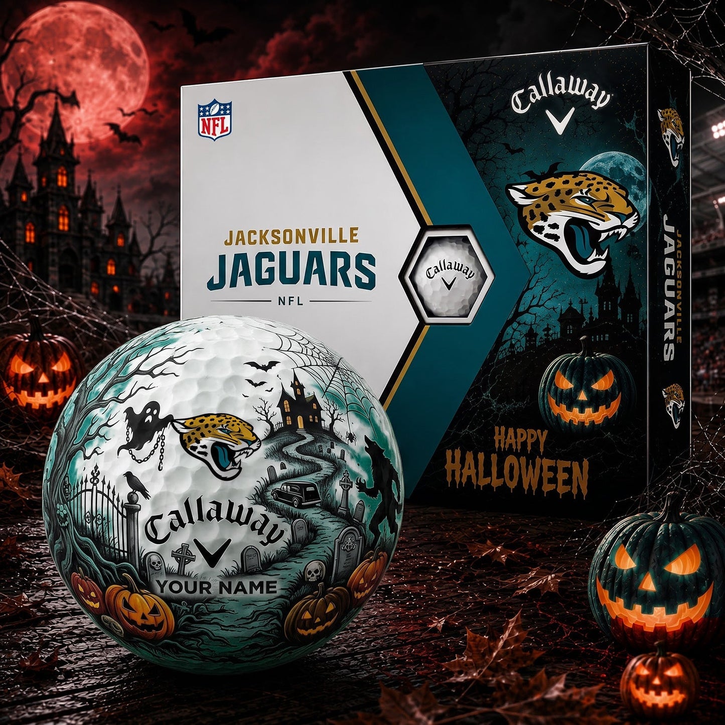 SIGNATURE NFL X JAC PERSONALIZED HALLOWEEN HAUNTED GOLF BALL – LIMITED EDITION