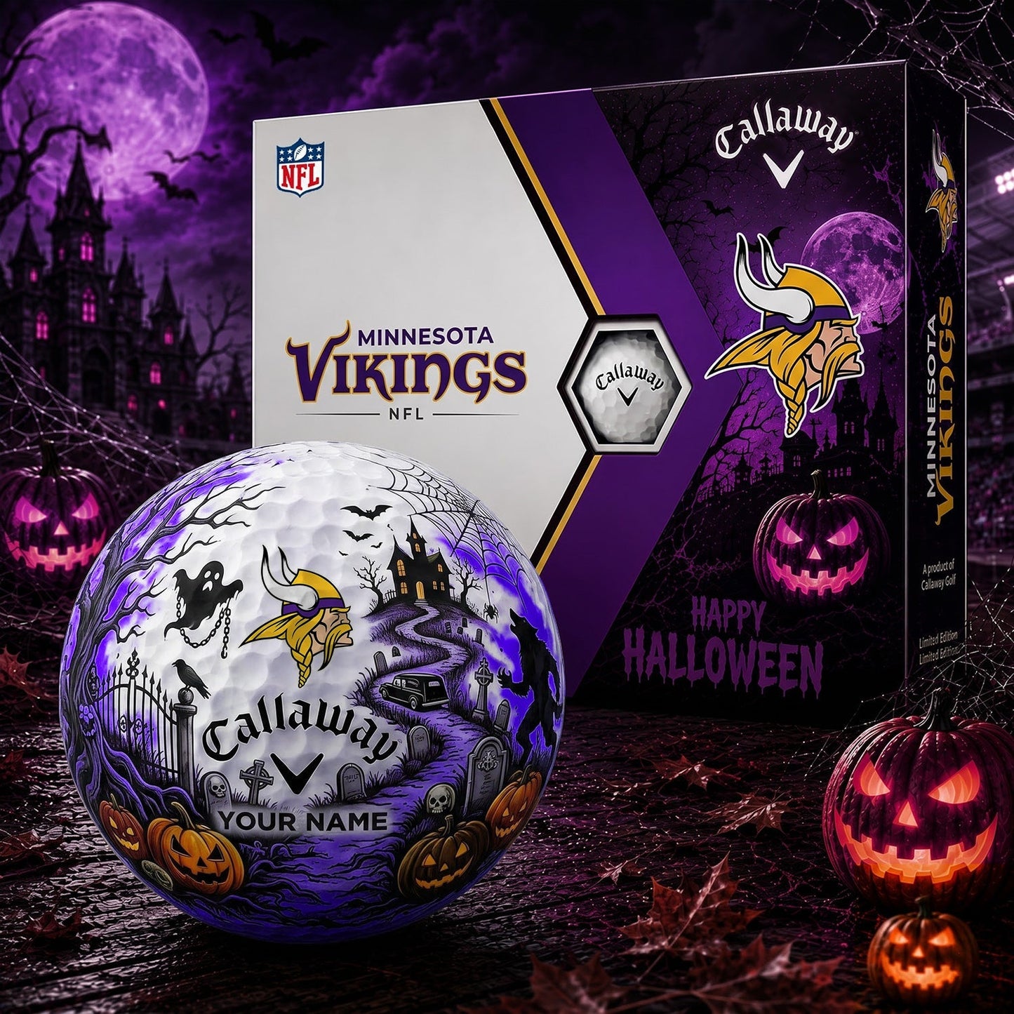 SIGNATURE NFL X MIN PERSONALIZED HALLOWEEN HAUNTED GOLF BALL – LIMITED EDITION