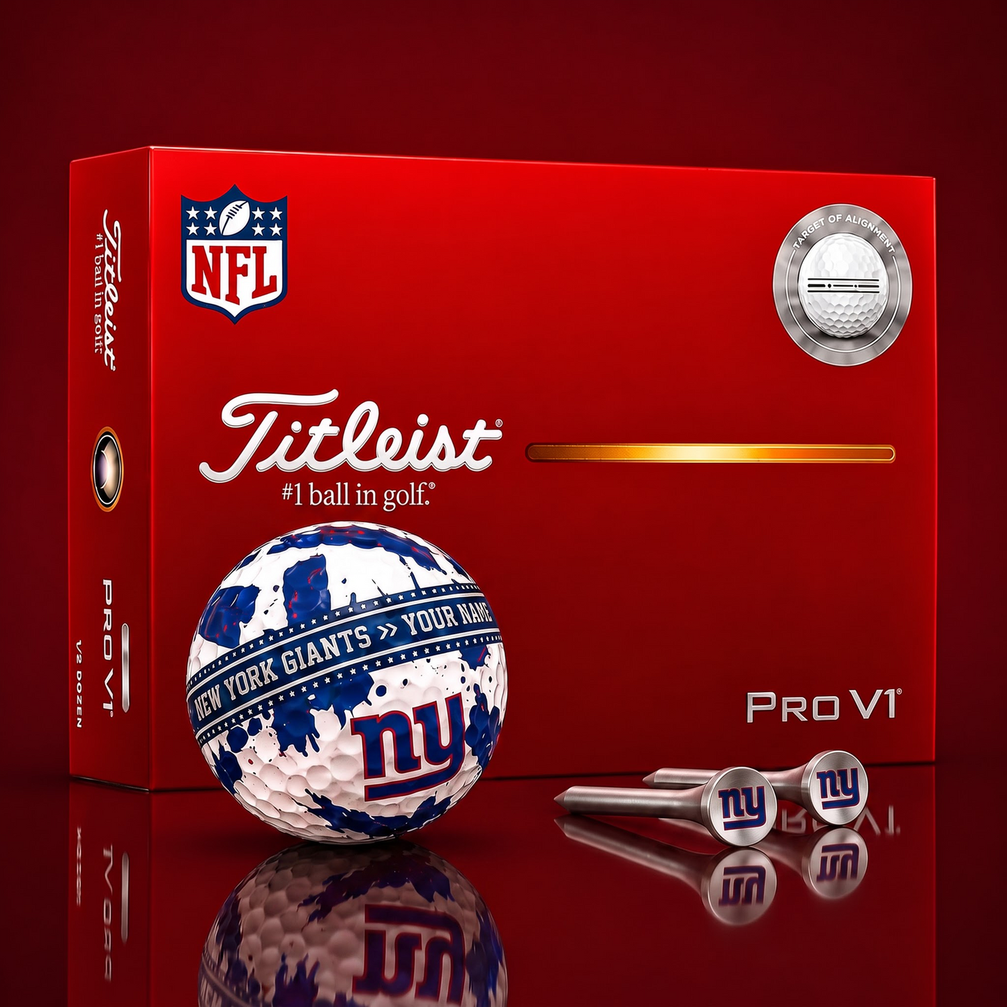 SIGNATURE NFL X NYG DELUXE PERSONALIZED GOLF BALL  LIMITED EDITION