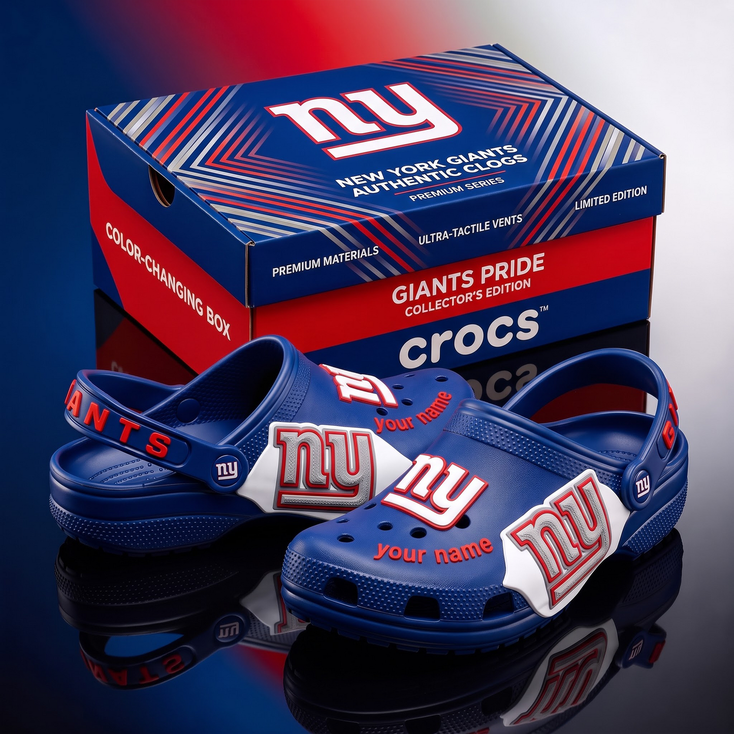 SIGNATURE NFL X NYG EXCLUSIVE PERSONALIZED CROCS CLASSIC CLOG LIMITED EDITION