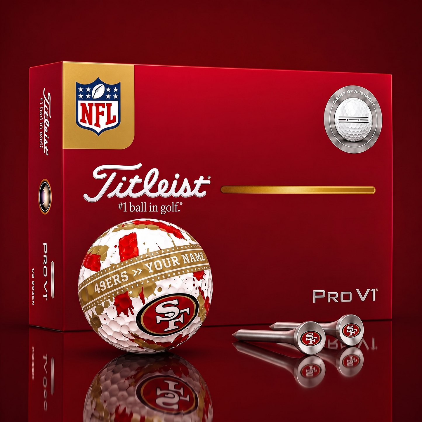 SIGNATURE NFL X SF DELUXE PERSONALIZED GOLF BALL  LIMITED EDITION