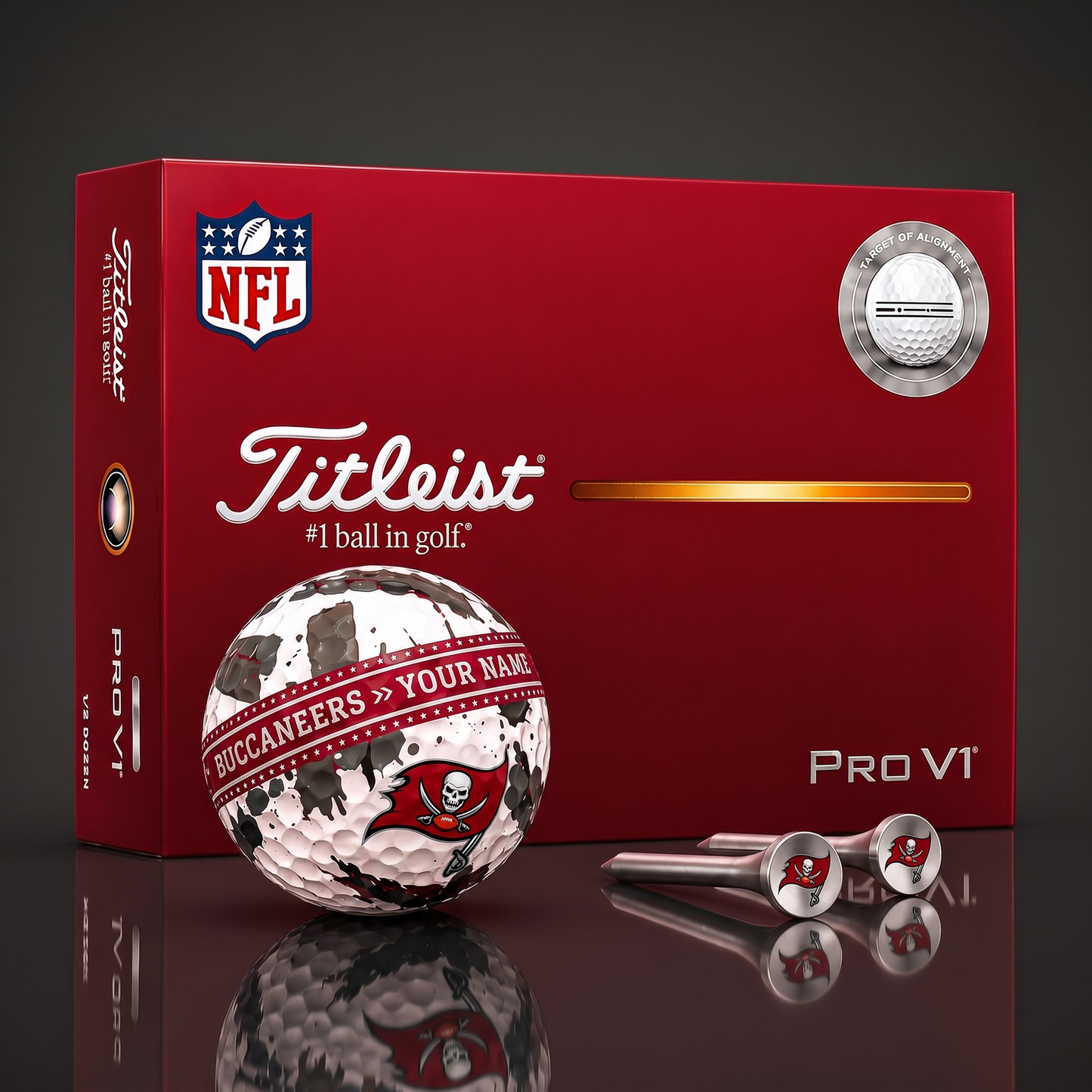 SIGNATURE NFL X TBB DELUXE PERSONALIZED GOLF BALL  LIMITED EDITION